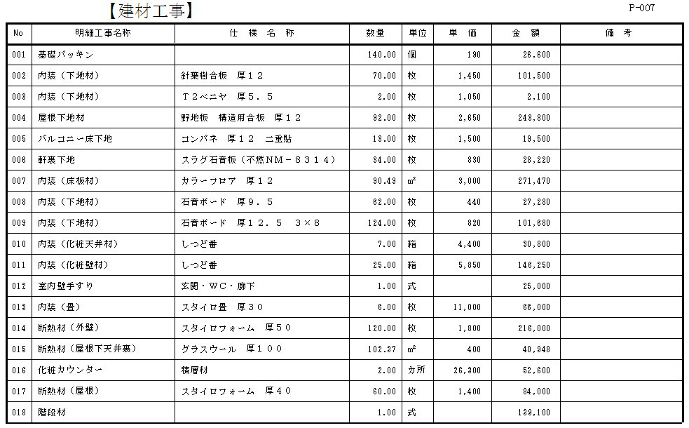 �H�����ϖ��׏��T���v��